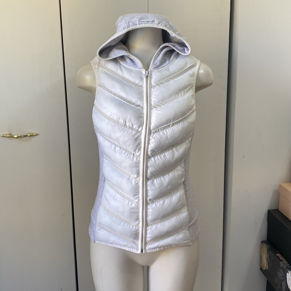 Blanc Noir Puffer Vest Hoodie